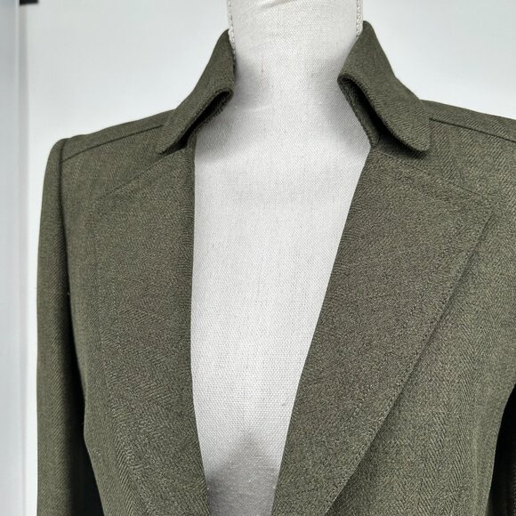 ANTIONIO MELANI Olive Green Business Blazer size 4 - Picture 5 of 8